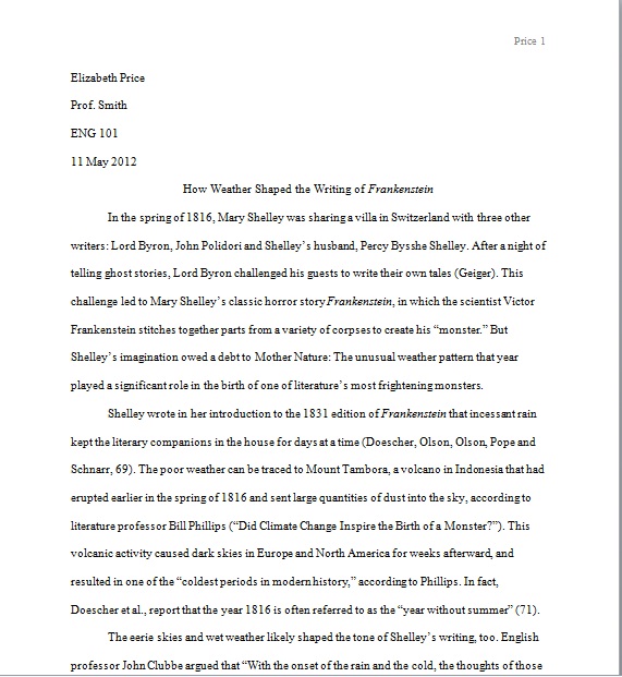 How do i write an essay in mla format